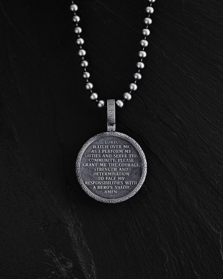 Silver pendant ST. ARCHANGEL MICHAEL. PRAYER