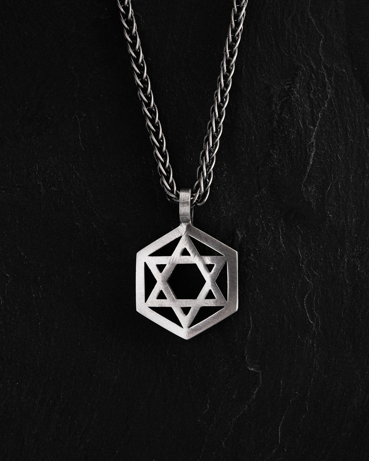 Silver pendant HEBREW STAR