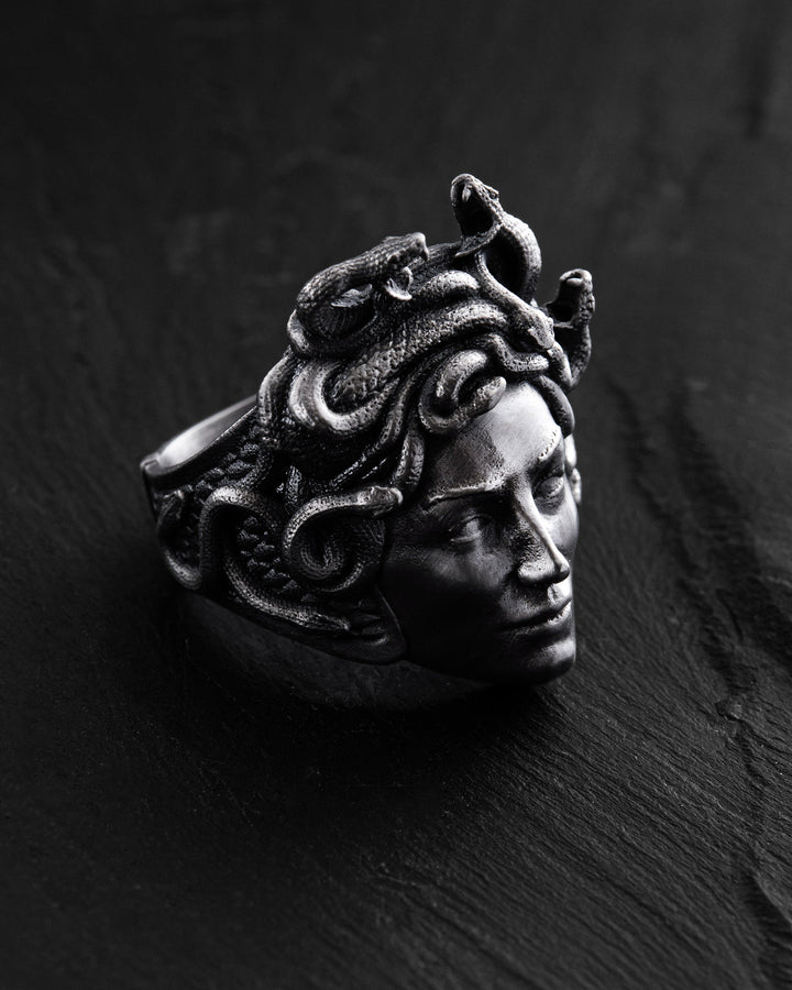 Silver ring GORGON MEDUSA