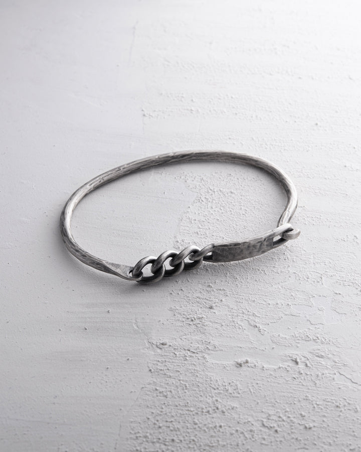 Silver bangle AUSDAUER