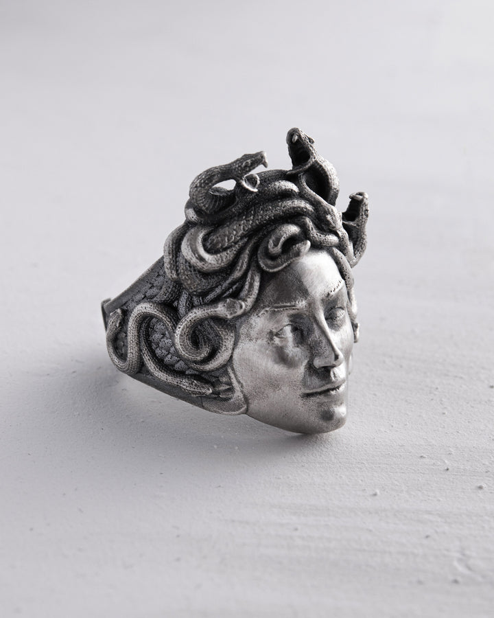 Silver ring GORGON MEDUSA