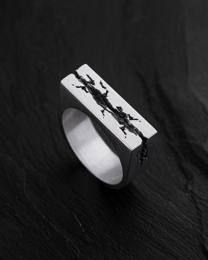 Silver ring FRACTURE