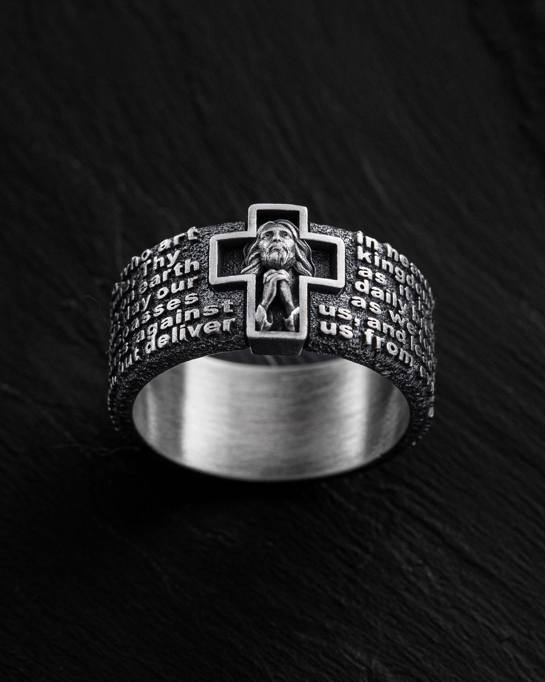 Silver ring PRAYER OUR FATHER