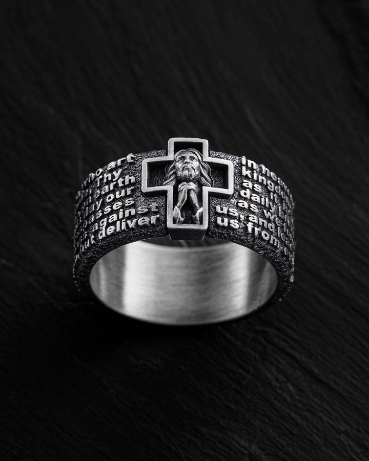 Silver ring PRAYER OUR FATHER