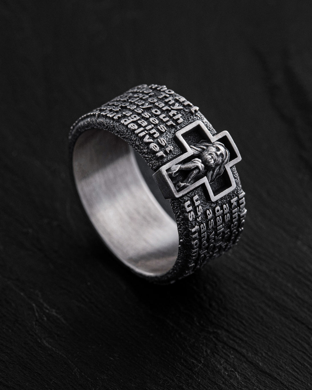 Silver ring PRAYER OUR FATHER