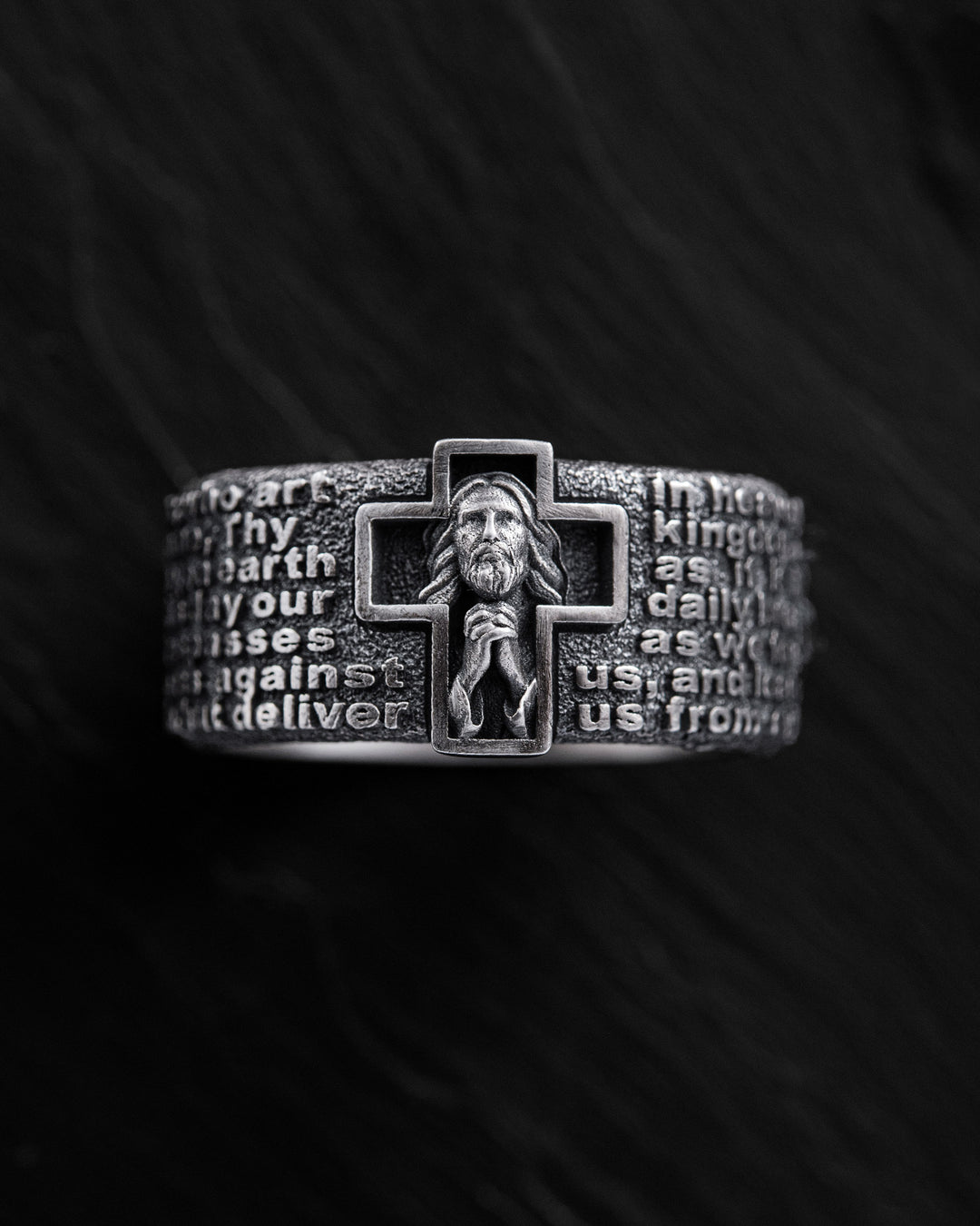Silver ring PRAYER OUR FATHER