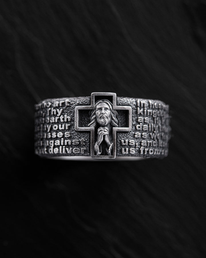 Silver ring PRAYER OUR FATHER
