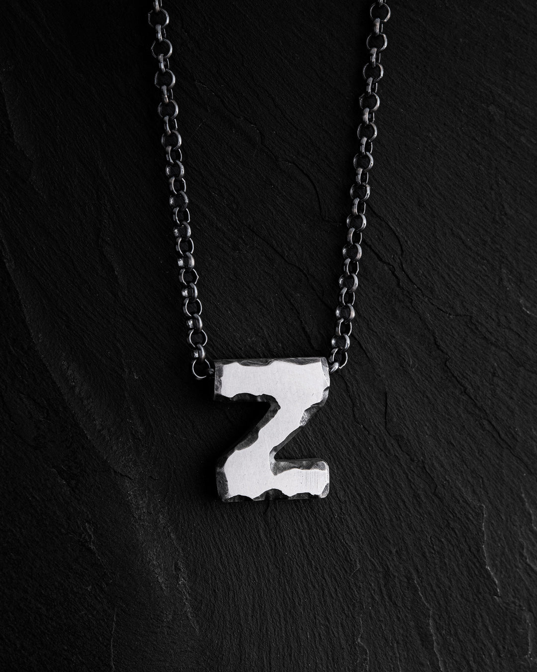 Letter Z pendant on a chain