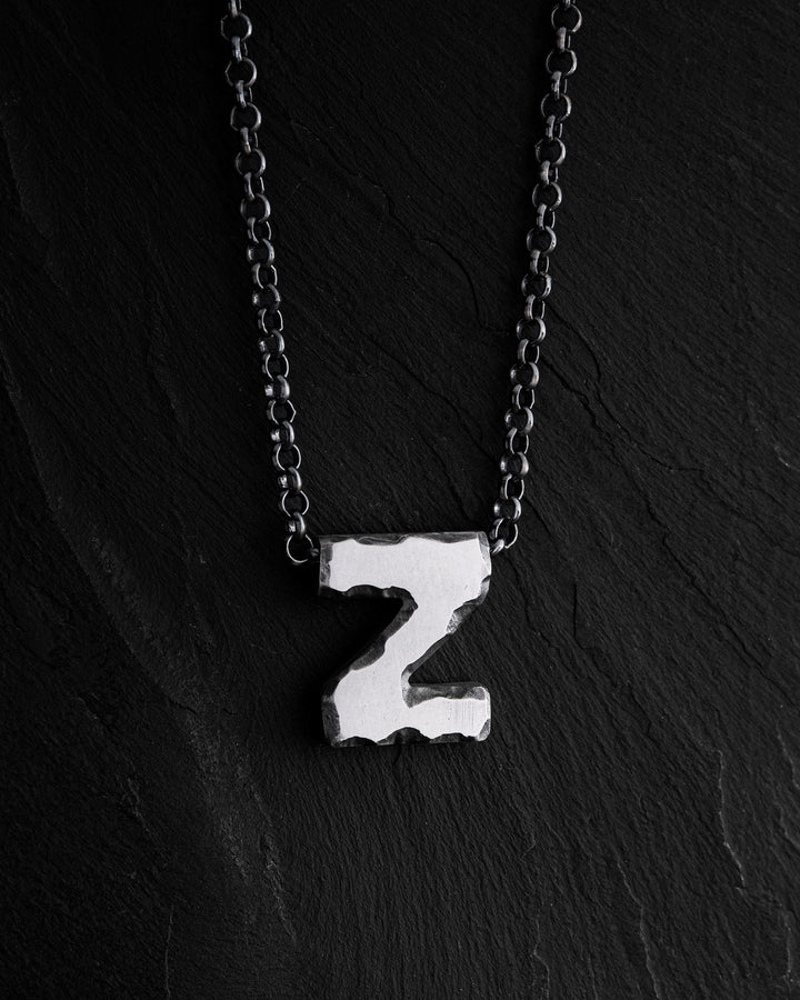 Letter Z pendant on a chain