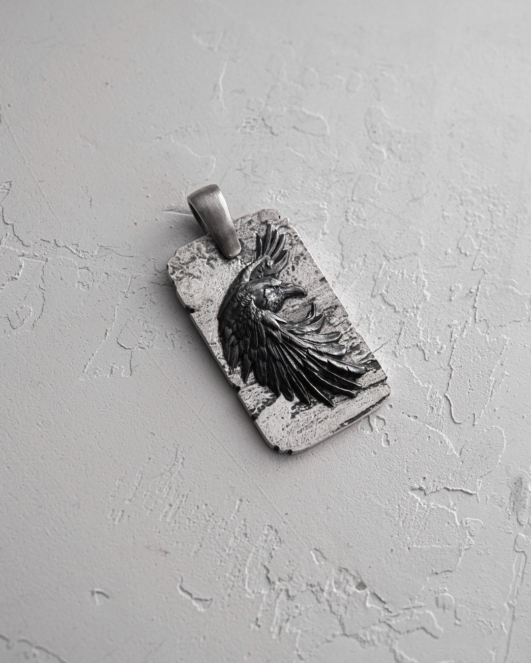Silver pendant RAVEN
