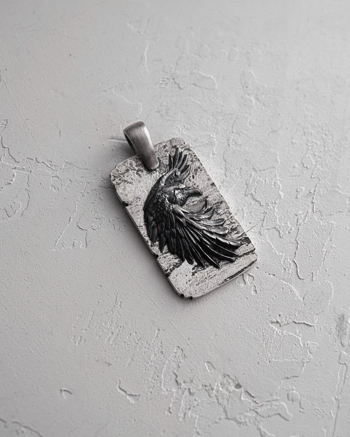 Silver pendant RAVEN