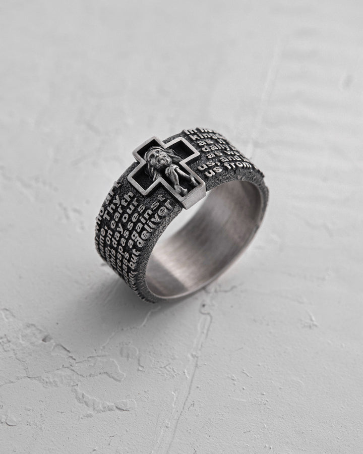 Silver ring PRAYER OUR FATHER
