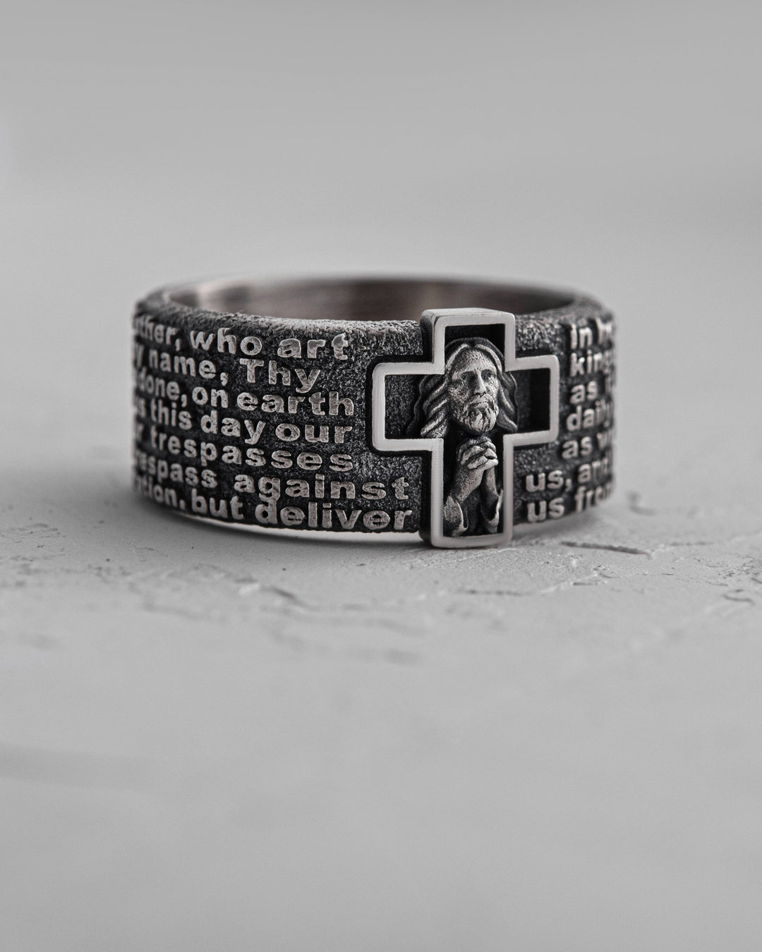 Silver ring PRAYER OUR FATHER