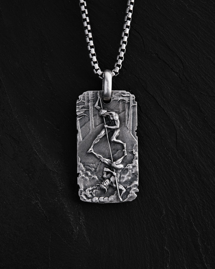 Silver pendant BOXE OMBRA