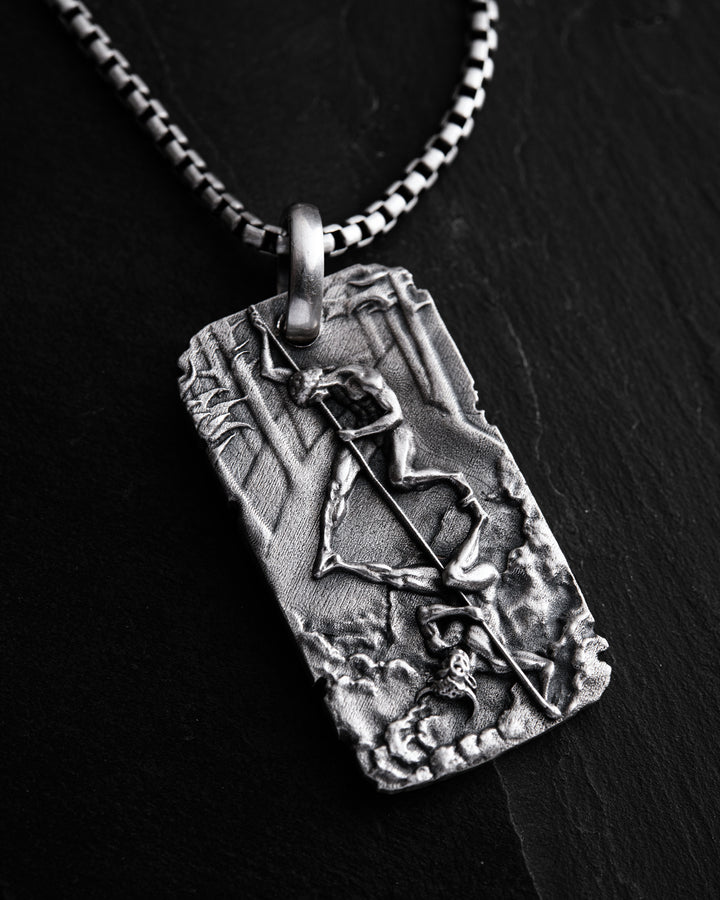 Silver pendant BOXE OMBRA