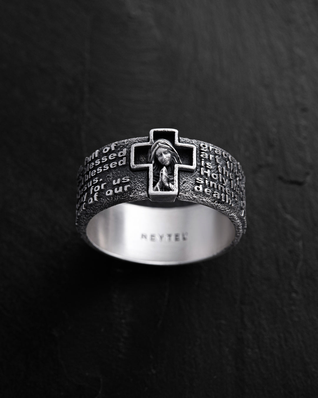 Silver ring PRAYER TO HAIL MARY