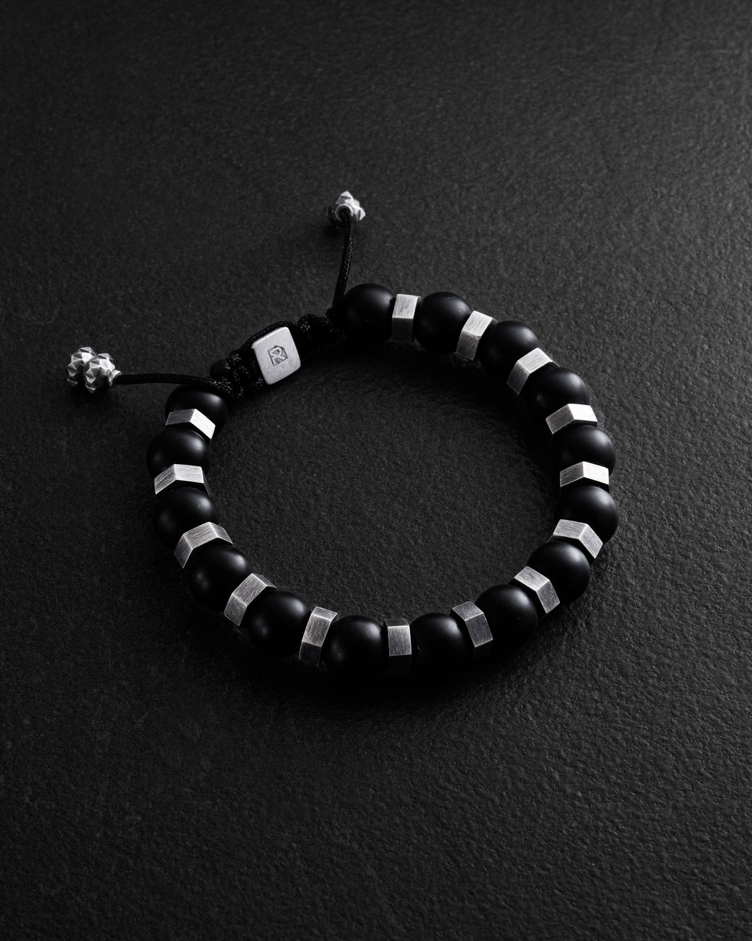 Men's bracelet RESPONDEO (silver, lava) M