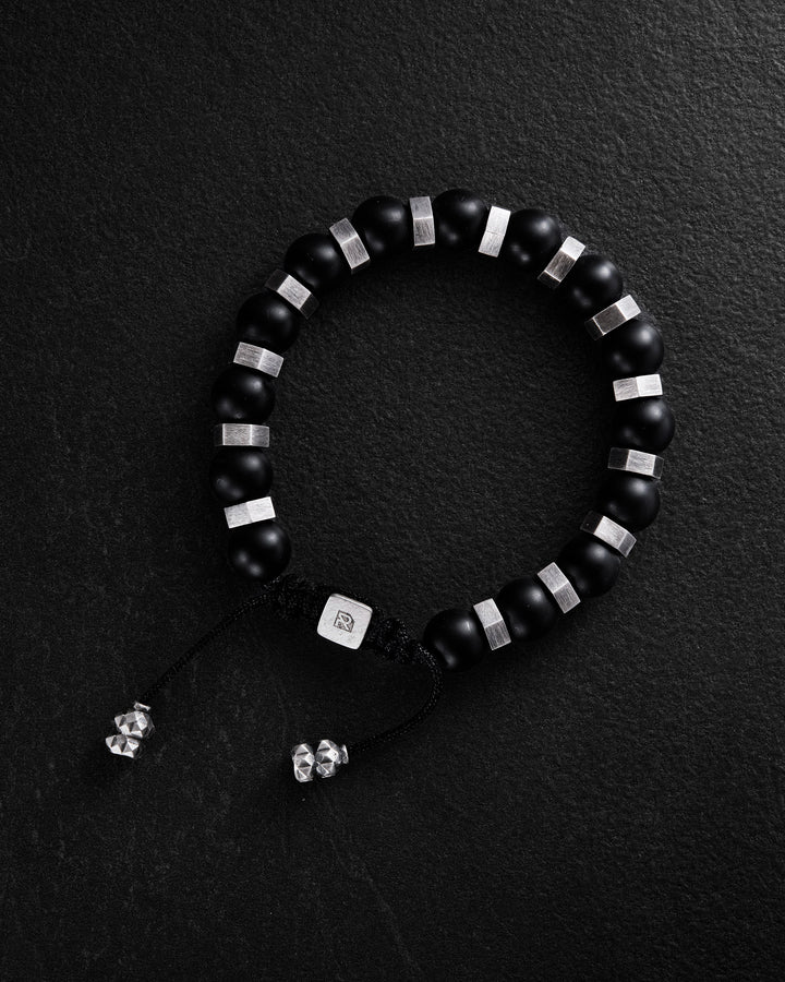 Men's bracelet RESPONDEO (silver, lava) M