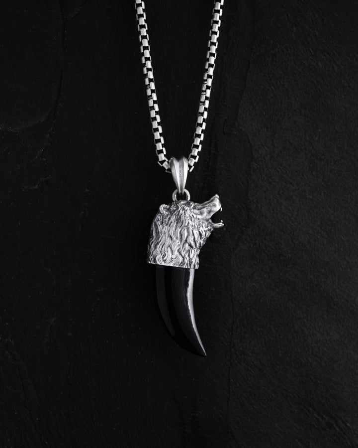 Silver pendant BEAR CLAW