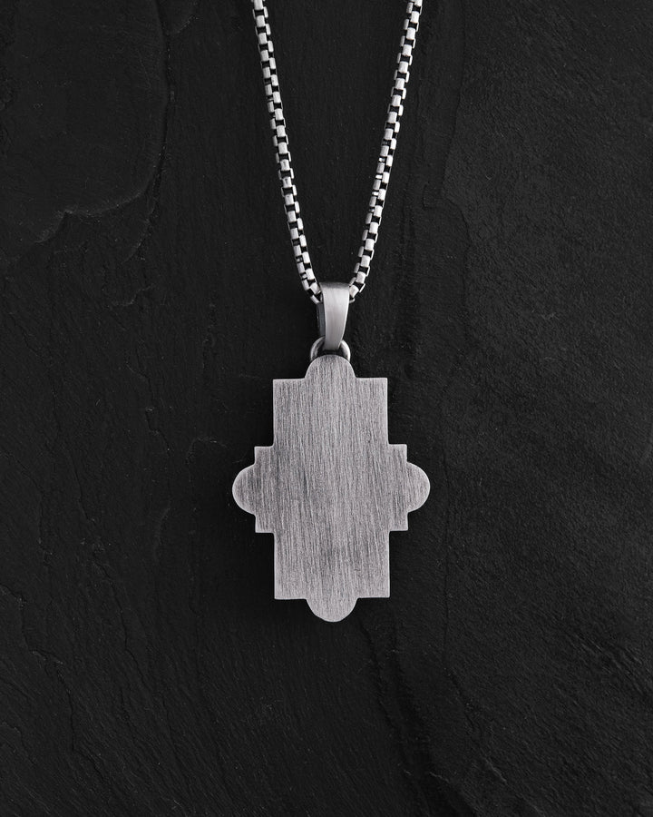 Silver pendant JESUS and SCEPTER