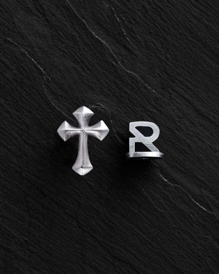 Silver single earring CROCETTA