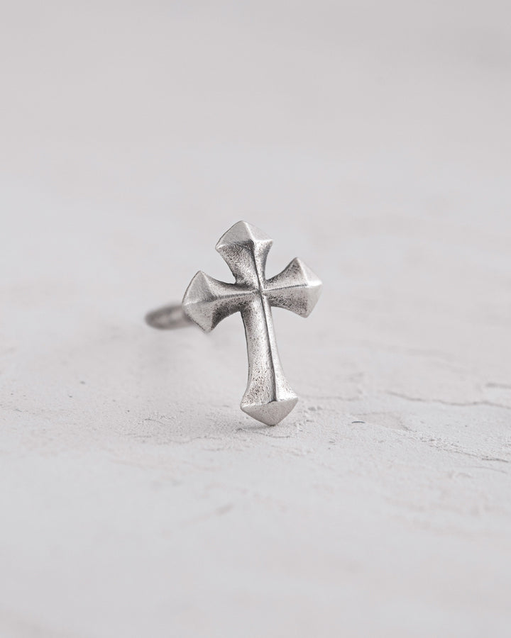 Silver single earring CROCETTA