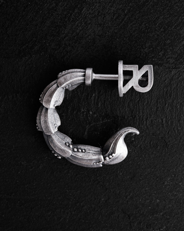 Silver single earring SCORPIO