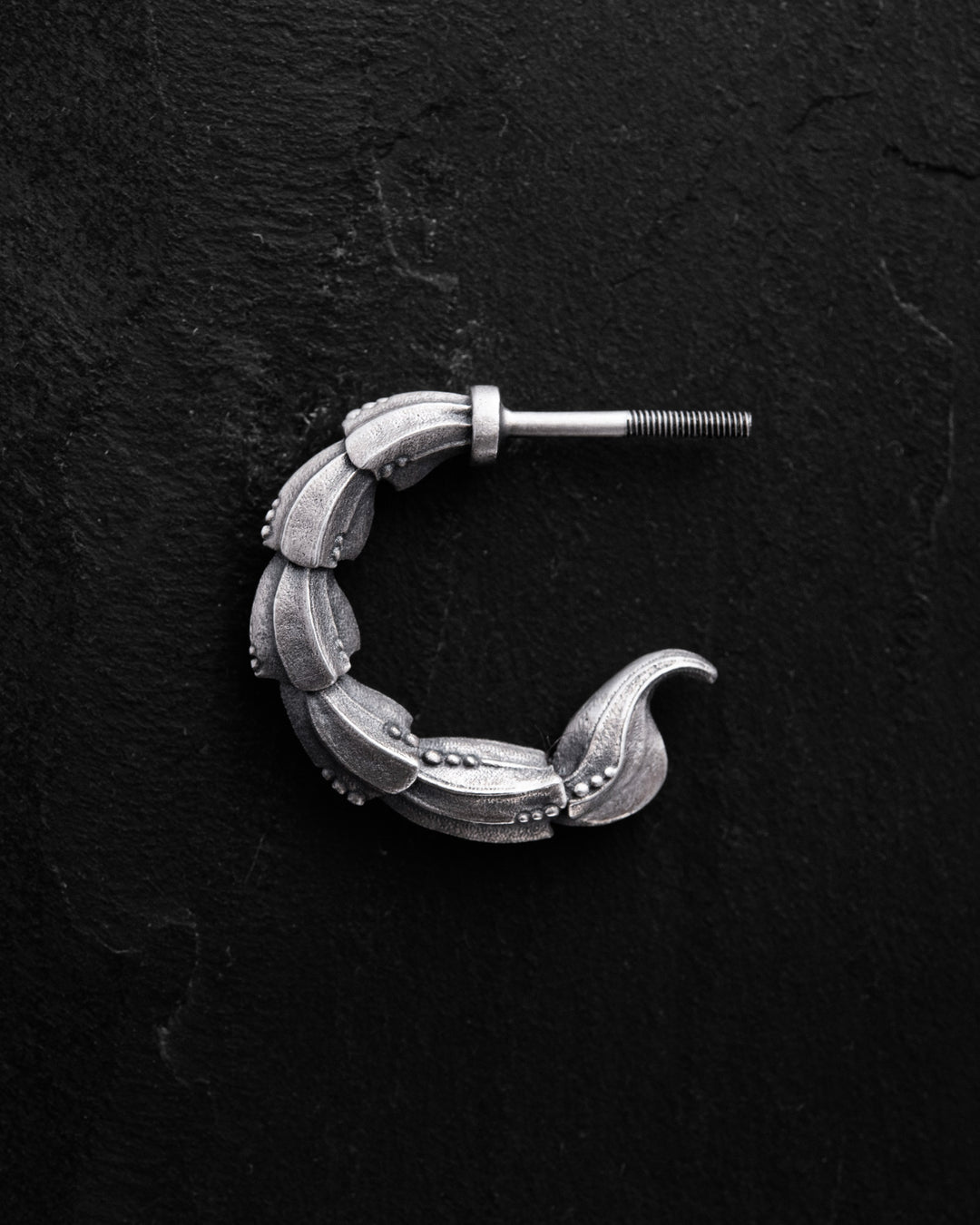 Silver single earring SCORPIO