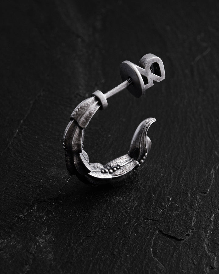 Silver single earring SCORPIO