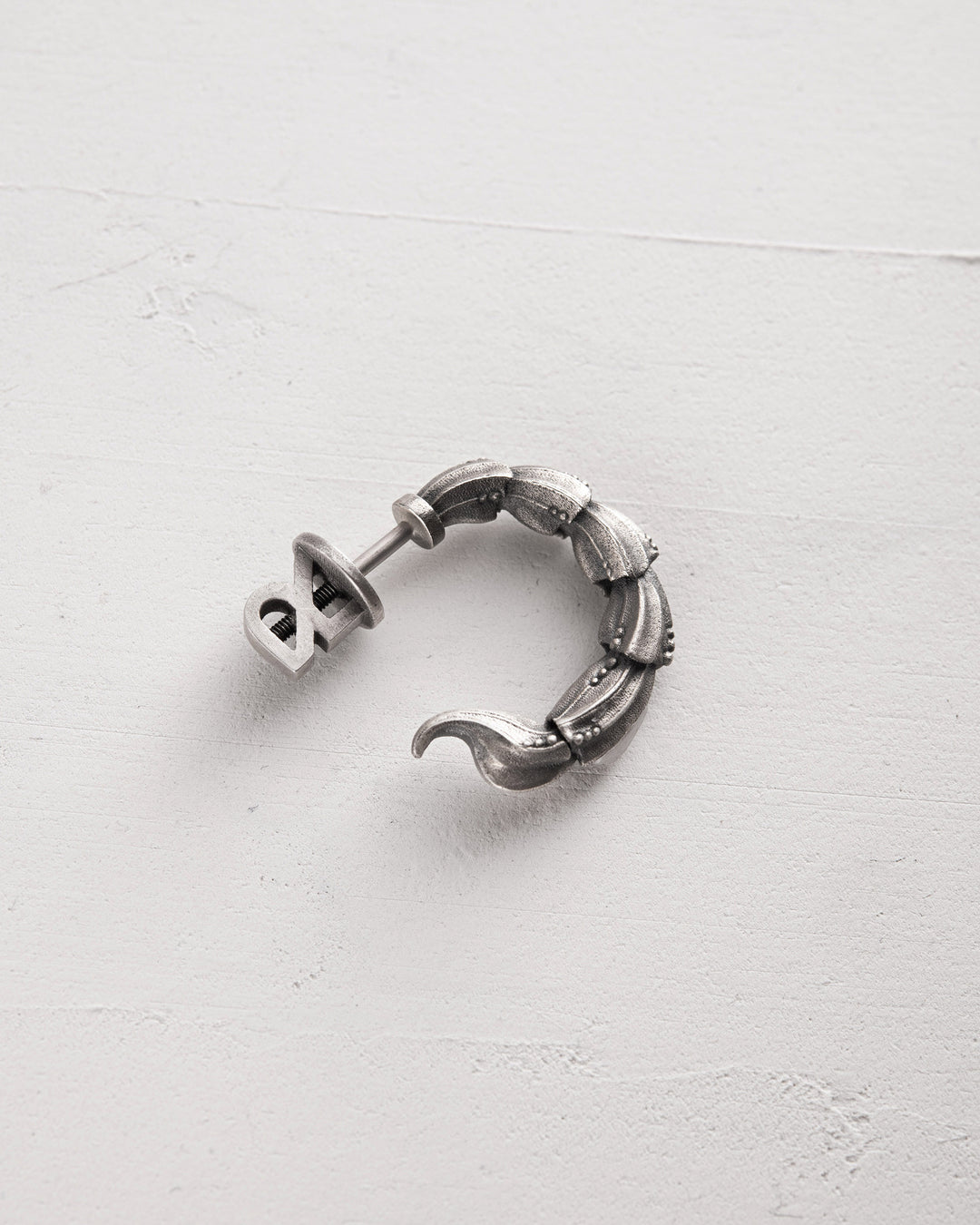 Silver single earring SCORPIO