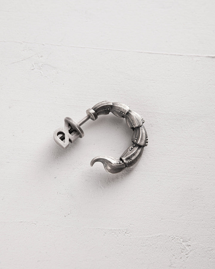 Silver single earring SCORPIO