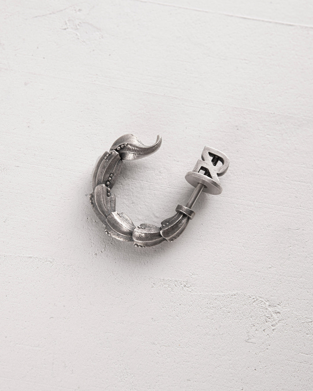 Silver single earring SCORPIO