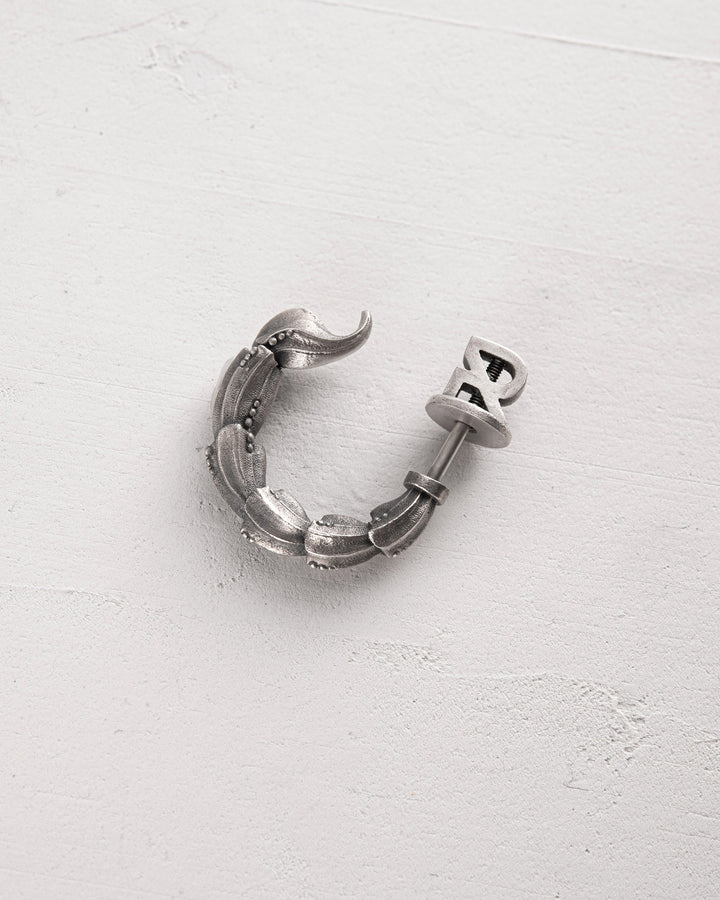 Silver single earring SCORPIO