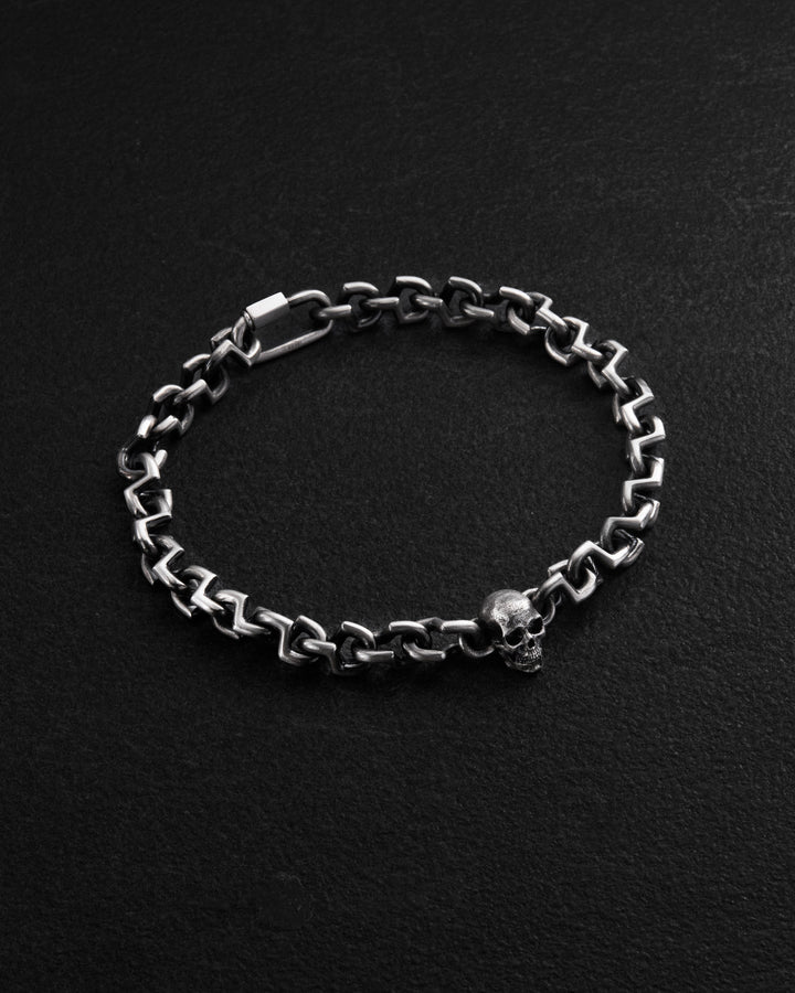 Silver bracelet SKULL