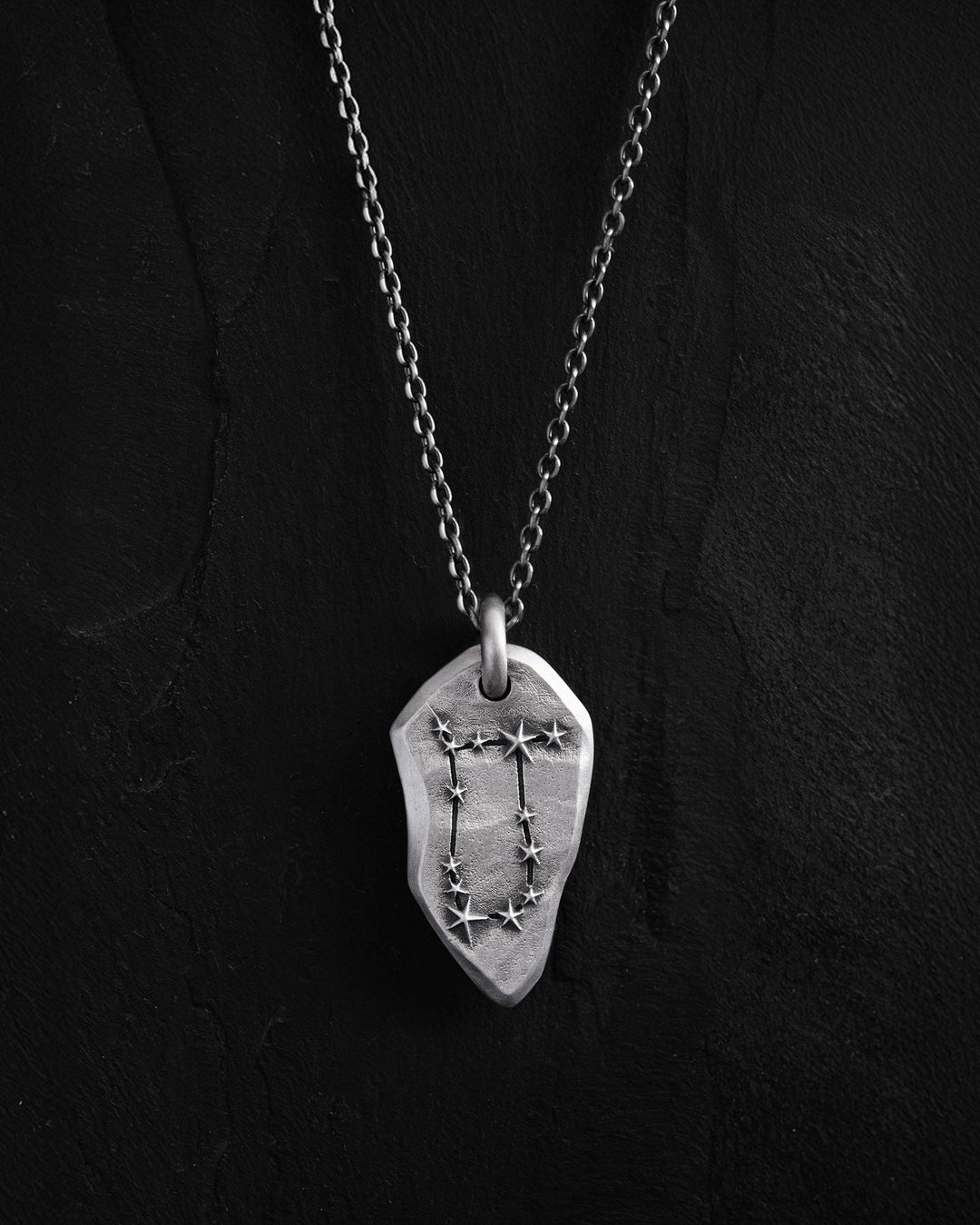 Silver pendant GEMINI CONSTELLATION on a chain