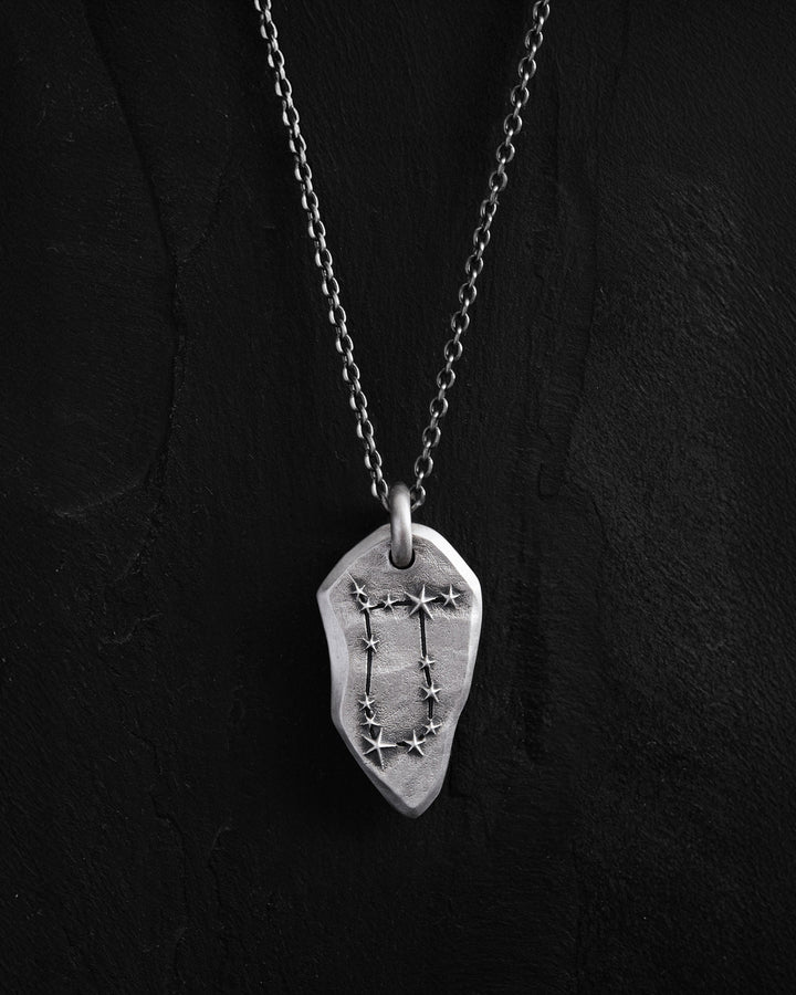 Silver pendant GEMINI CONSTELLATION on a chain