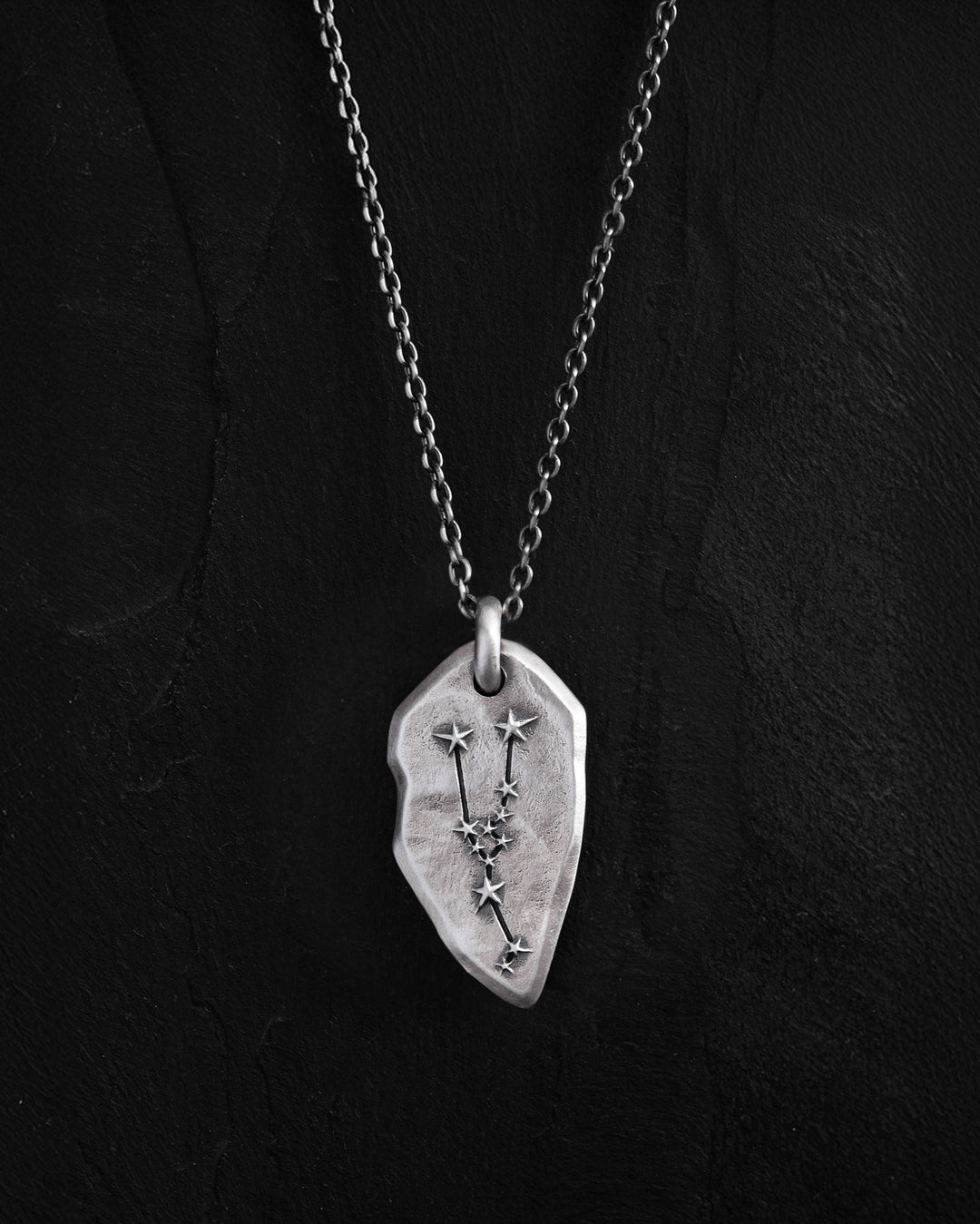 Silver pendant TAURUS CONSTELLATION on a chain