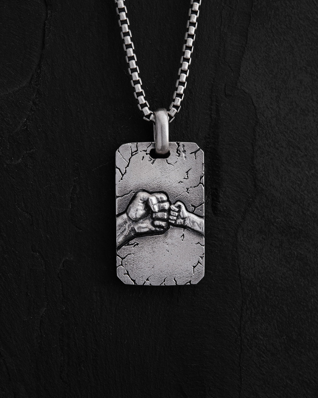 Silver pendant FATHER AND SON