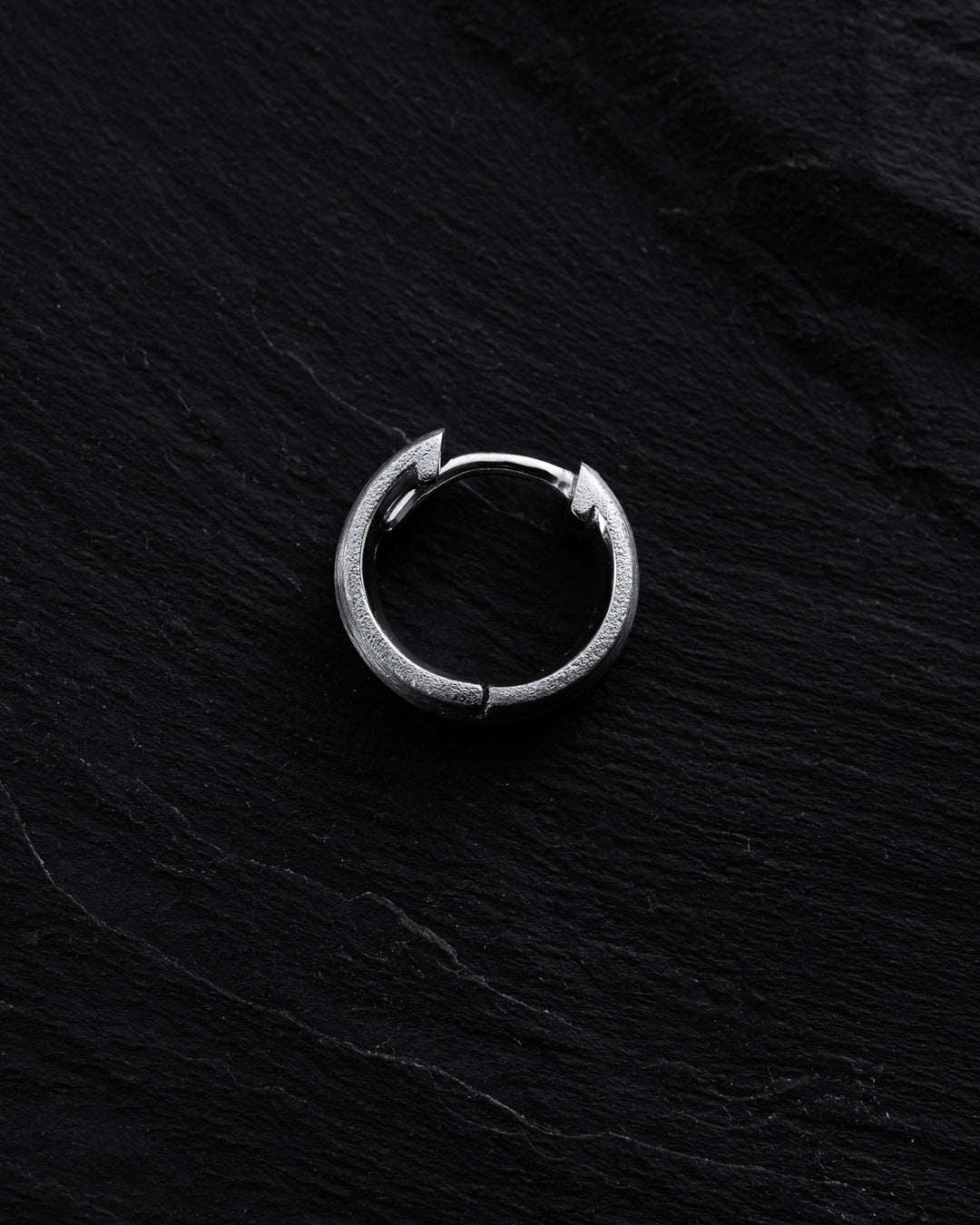 14k white gold single earring THE HOOP