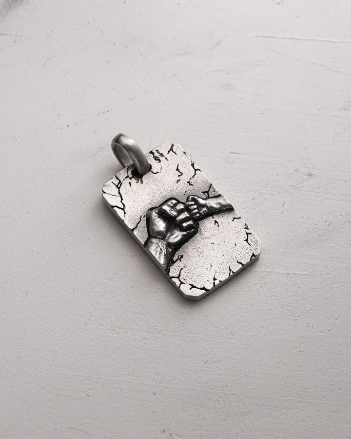 Silver pendant FATHER AND SON