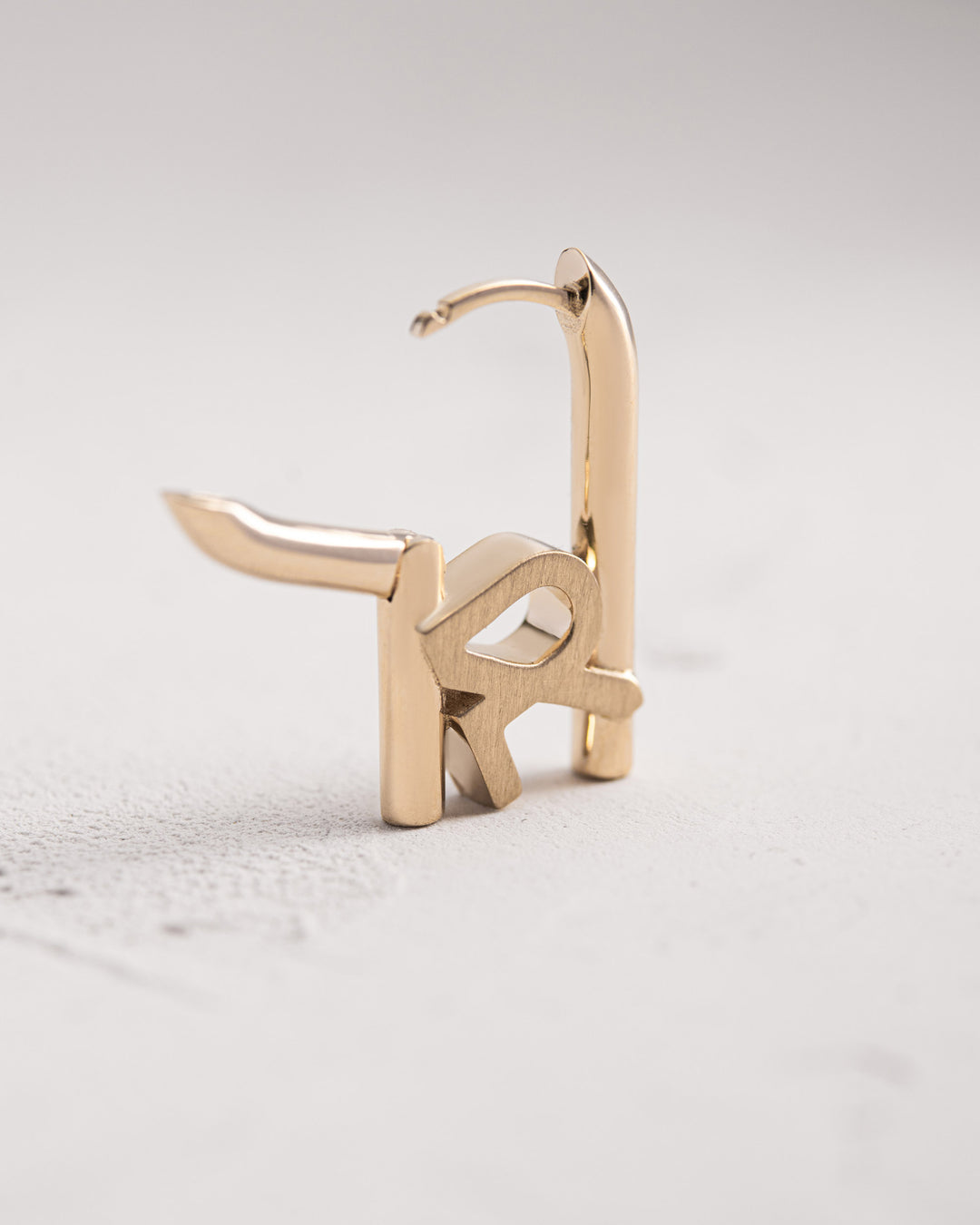 Single earring REYTEL (14k yellow gold)