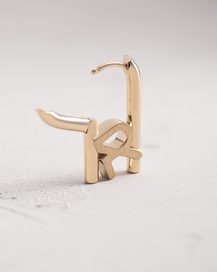 Single earring REYTEL (14k yellow gold)