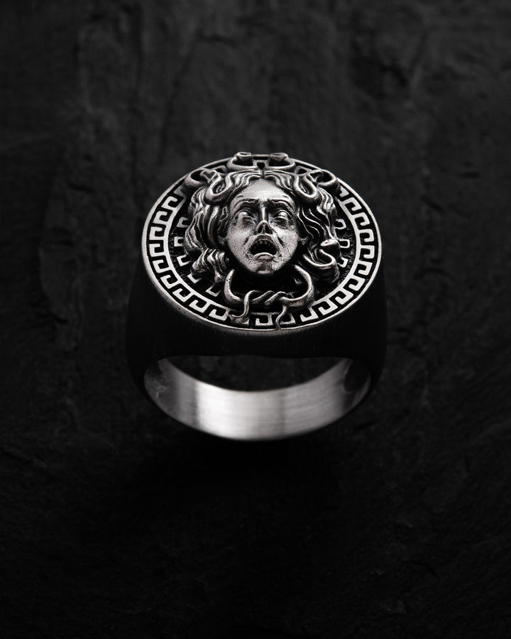 Silver ring GORGON MEDUSA