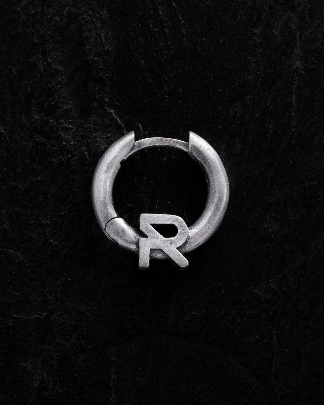 Silver single earring REYTEL