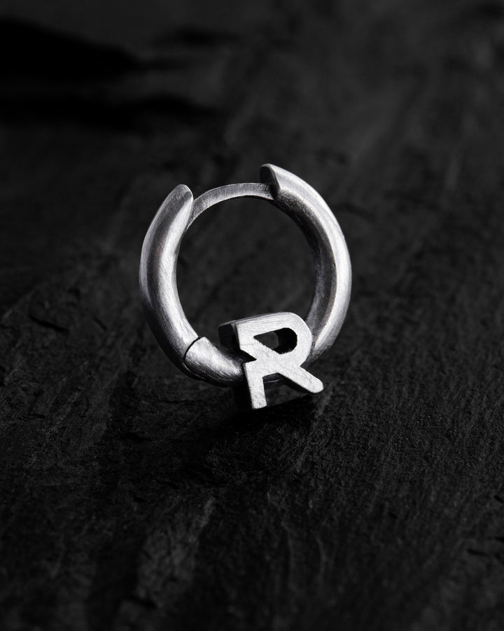 Silver single earring REYTEL