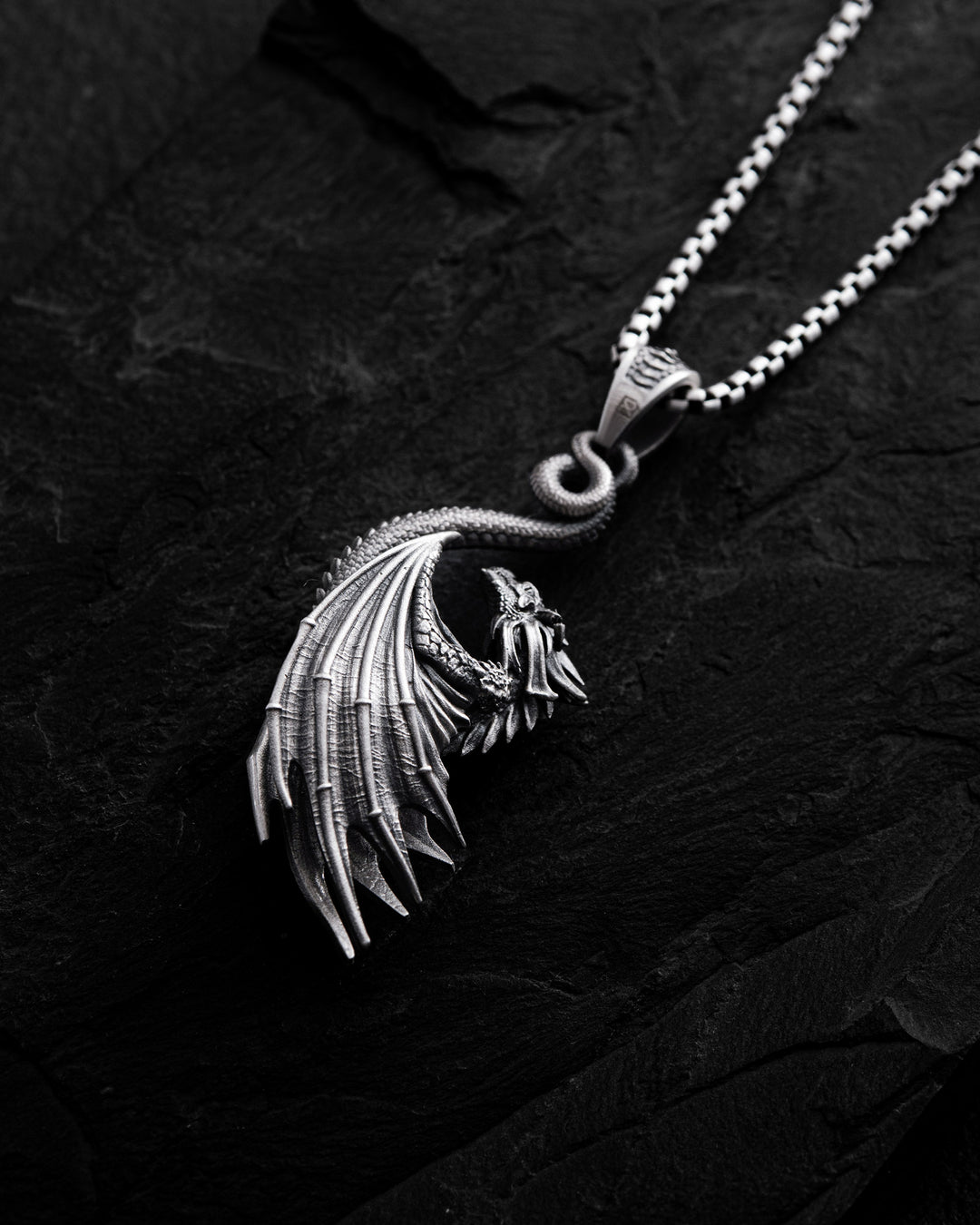 Silver pendant DRAGON