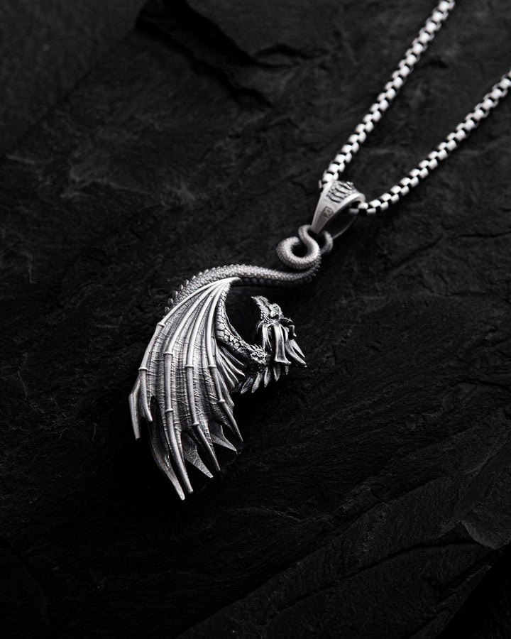 Silver pendant DRAGON