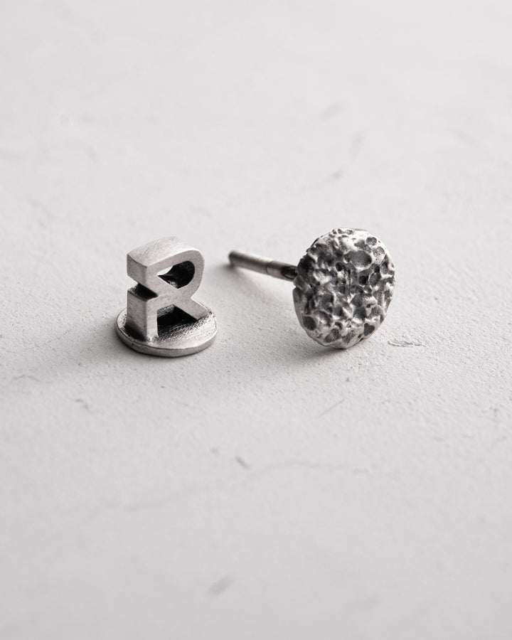 Silver Single Earring MOON