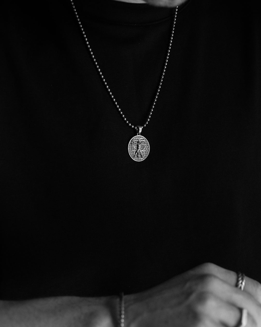 Silver pendant VITRUVIAN MAN (Leonardo da Vinci)