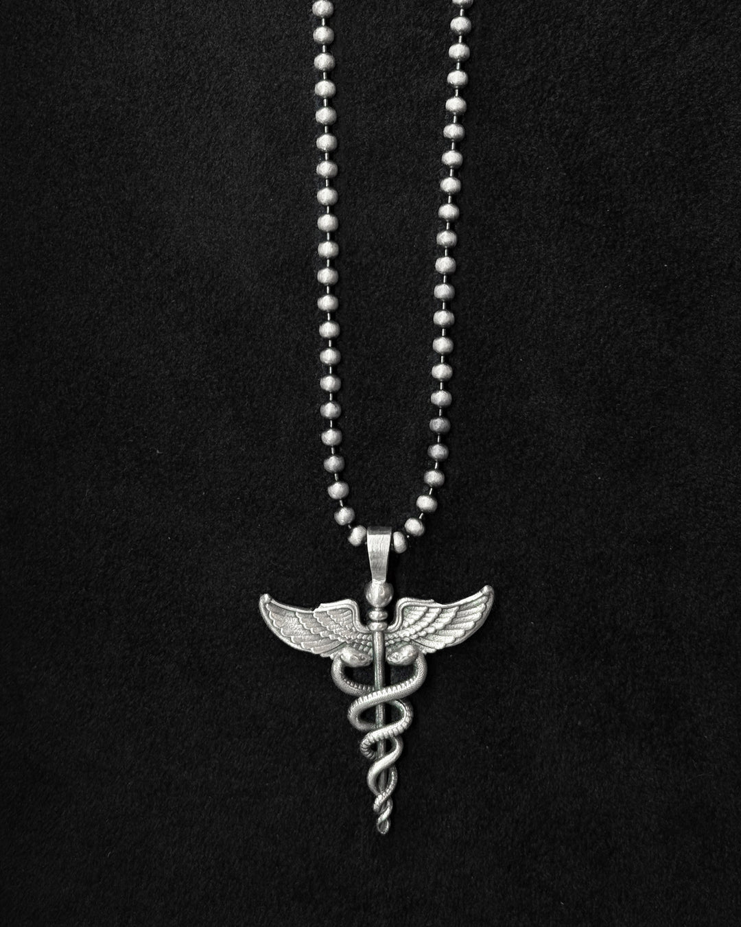 Silver pendant CADUCEUS